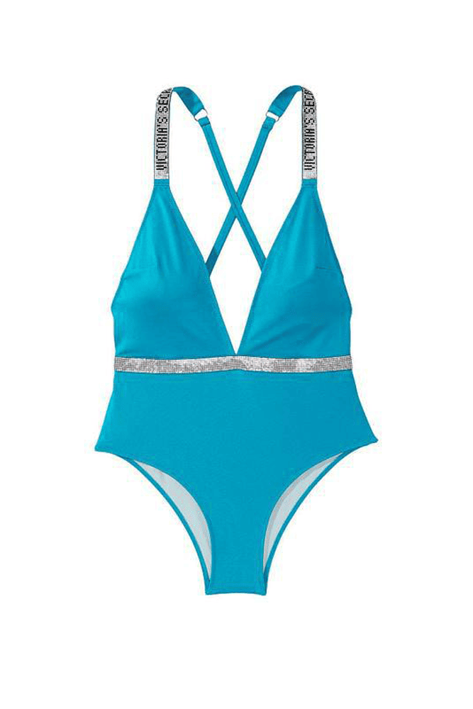 КУПАЛЬНИК СУЦІЛЬНИЙ ЗІ СТРАЗАМИ ГАРТЕР TURQUISE Victoria`s