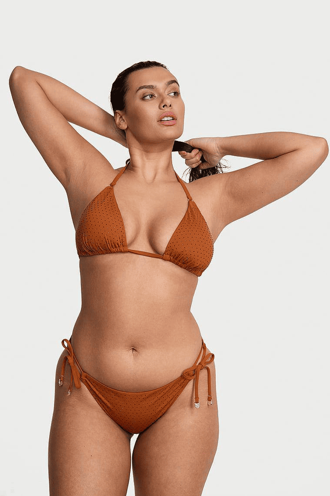 КУПАЛЬНИК ЗІ СТРАЗАМИ ТРИКУТНИКИ CINNAMON EMBL Victoria`s Secret