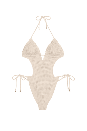 КУПАЛЬНИК СУЦІЛЬНИЙ НА ЗАВ'ЯЗКАХ IVORY EMBR Victoria`s Secret