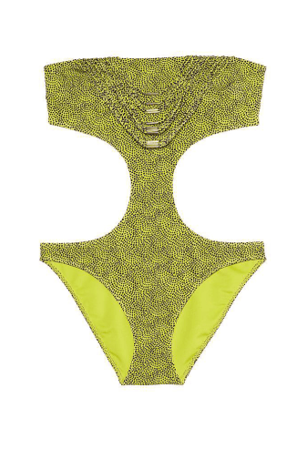 КУПАЛЬНИК СУЦІЛЬНИЙ З ВИРІЗОМ YELLOW DOT Victoria`s Secret