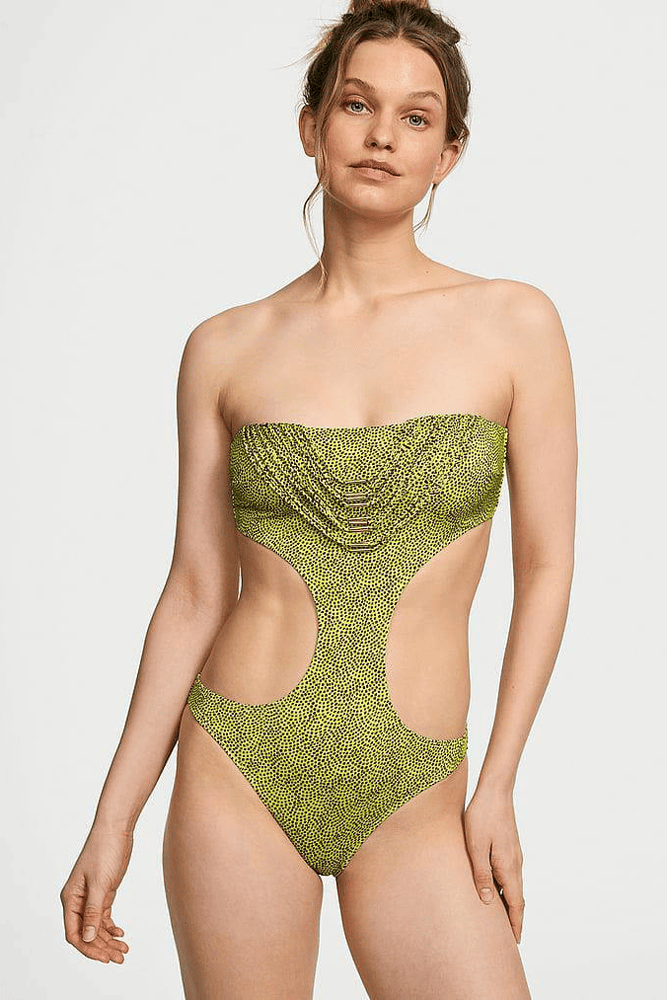 КУПАЛЬНИК СУЦІЛЬНИЙ З ВИРІЗОМ YELLOW DOT Victoria`s Secret