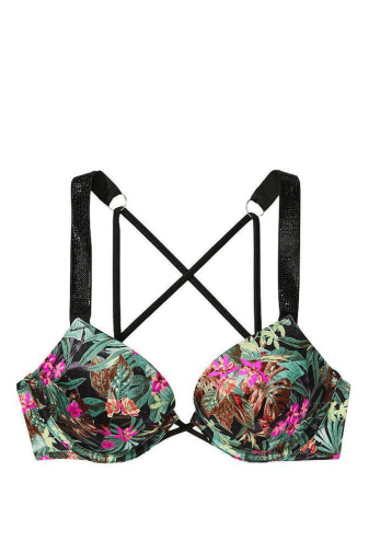 КУПАЛЬНИК ЗІ СТРАЗАМИ ПОДВІЙНИЙ ПУШ-АП PALM PRINT Victoria`s Secret