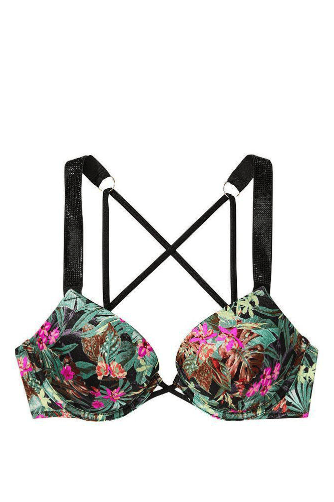 КУПАЛЬНИК ЗІ СТРАЗАМИ ПОДВІЙНИЙ ПУШ-АП PALM PRINT Victoria`s Secret