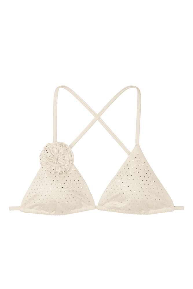 КУПАЛЬНИК ЗІ СТРАЗАМИ ТРИКУТНИКИ WHITE ROSE EMBL Victoria`s Secret