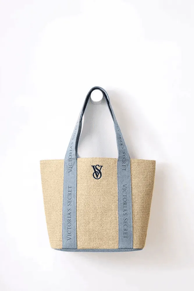СУМКА ПЛЯЖНА DENIM STRAW Victoria`s Secret