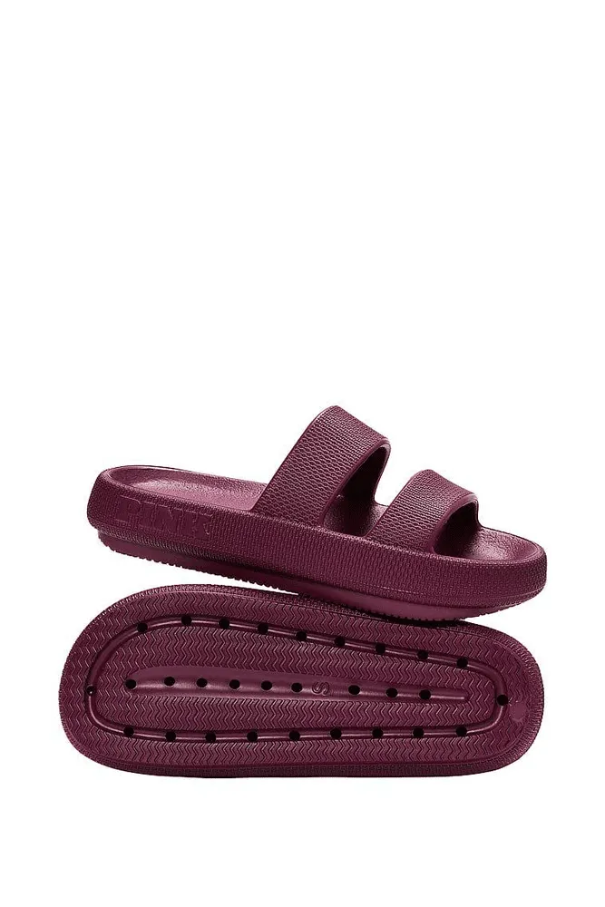 ТАПОЧКИ PINK BURGUNDY SLIDE Victoria`s Secret