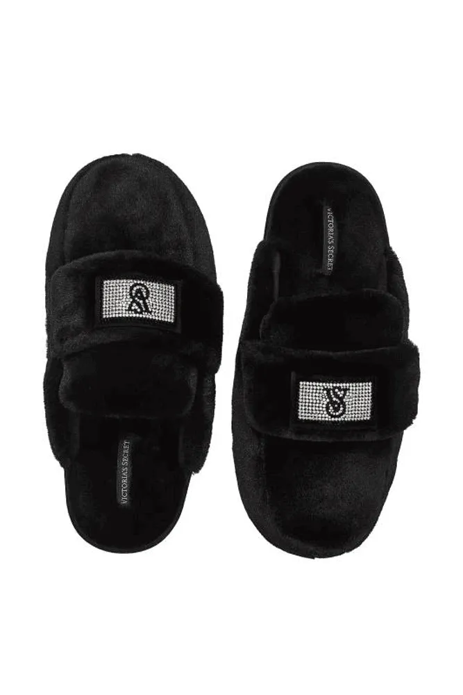 ТАПОЧКИ PLUSH BLACK EMBL Victoria`s Secret