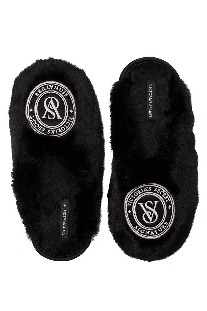 ТАПОЧКИ PLUSH BLACK LOGO Victoria`s Secret