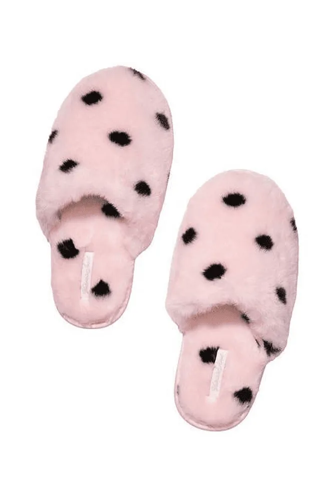 ТАПОЧКИ PLUSH PINK/BLACK DOTS Victoria`s Secret