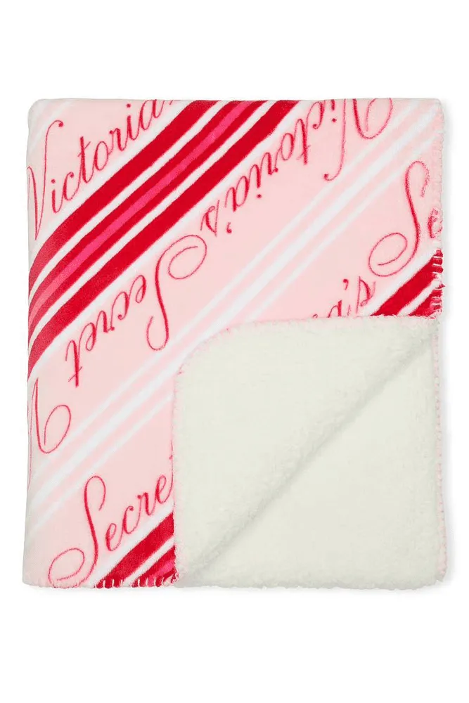 ПЛЕД PINK RED VS LOGO Victoria`s Secret