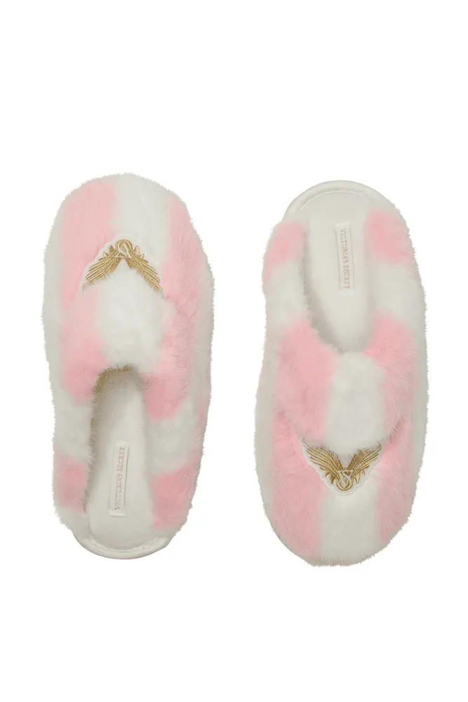 ТАПОЧКИ PLUSH PINK STRIPE WINGS Victoria`s Secret