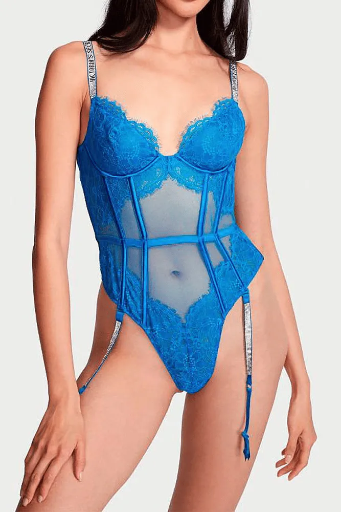 БОДІ ЗІ СТРАЗАМИ BLUE Victoria`s Secret