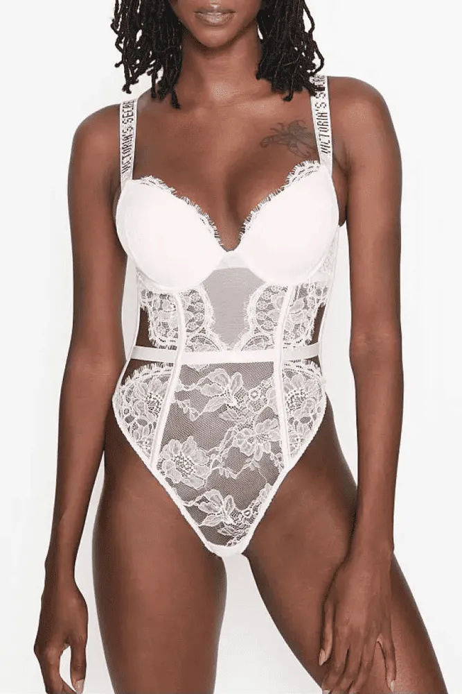 БОДІ ЗІ СТРАЗАМИ ПОДВІЙНИЙ ПУШ-АП WHITE Victoria`s Secret