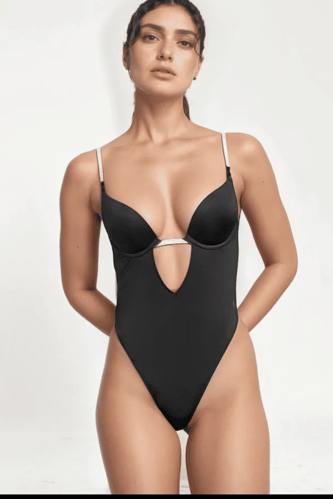 БОДІ ЗІ СТРАЗАМИ ПУШ-АП BLACK BACK Victoria`s Secret