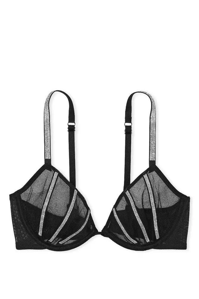 БЮСТГАЛЬТЕР ЗІ СТРАЗАМИ БЕЗ ПУШ-АП BLACK LINES Victoria`s Secret