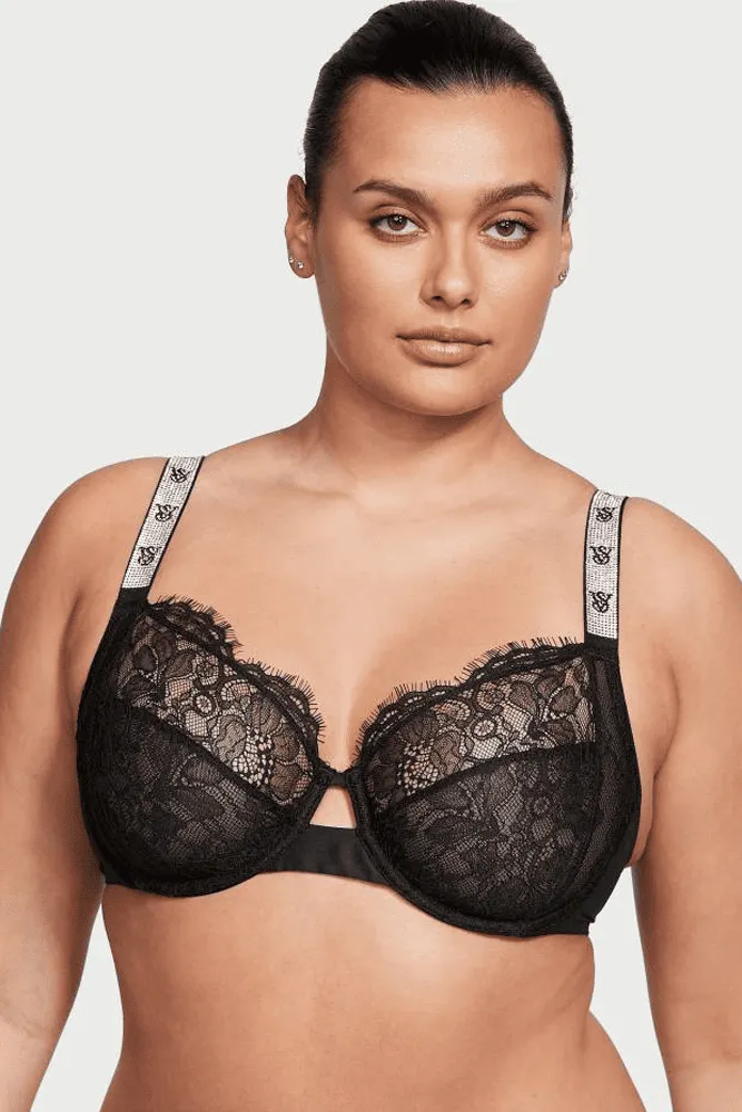 БЮСТГАЛЬТЕР ЗІ СТРАЗАМИ БЕЗ ПУШ-АП BLACK Victoria`s Secret