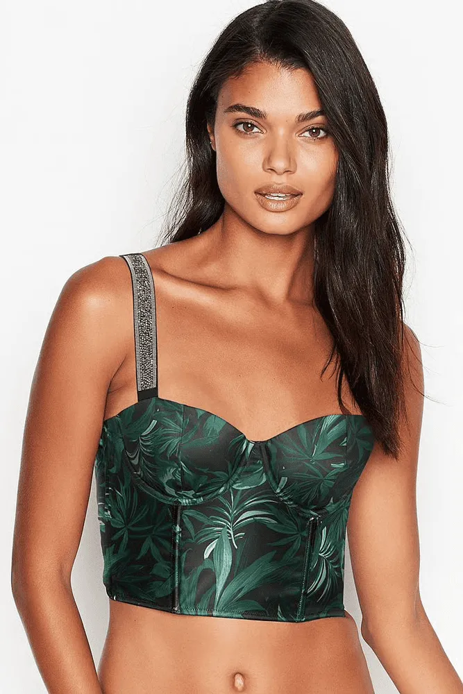 КОРСЕТ ЗІ СТРАЗАМИ ПУШ-АП PALM PRINT Victoria`s Secret