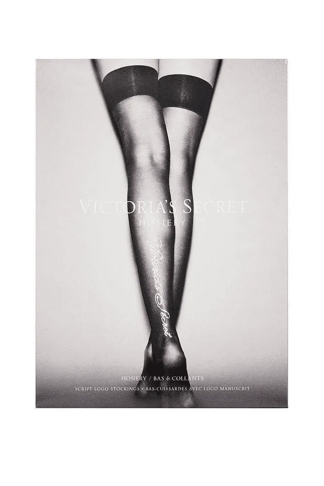 Панчохи ЗІ СТРАЗАМИ BLACK Victoria`s Secret