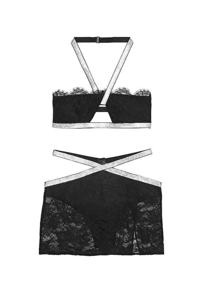 Пеньюар 2 PIECE BLACK EMBL Victoria`s Secret