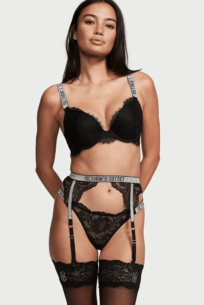 Пояс МЕРЕЖИВО ТА СТРАЗИ BLACK Victoria`s Secret