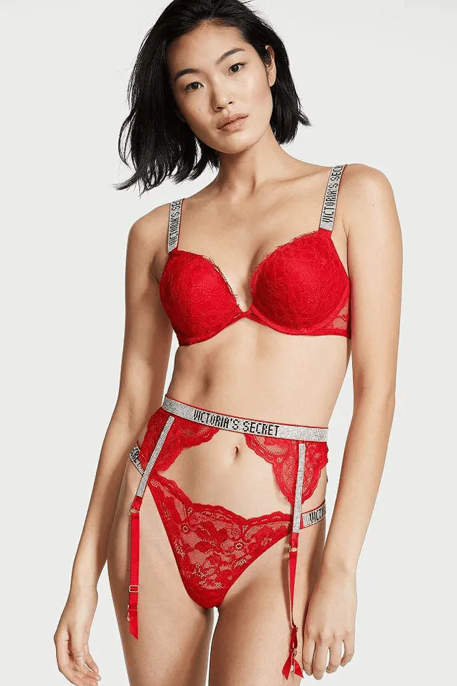 Пояс МЕРЕЖИВО ТА СТРАЗИ RED Victoria`s Secret