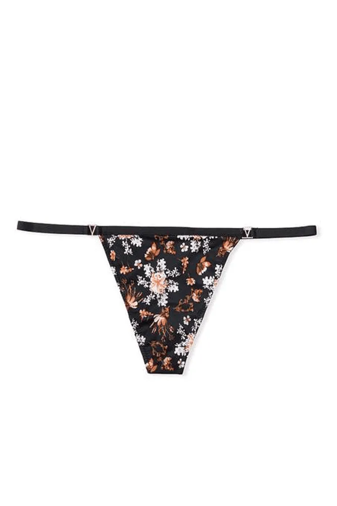 Трусики V-THONG BLACK PRINT Victoria`s Secret