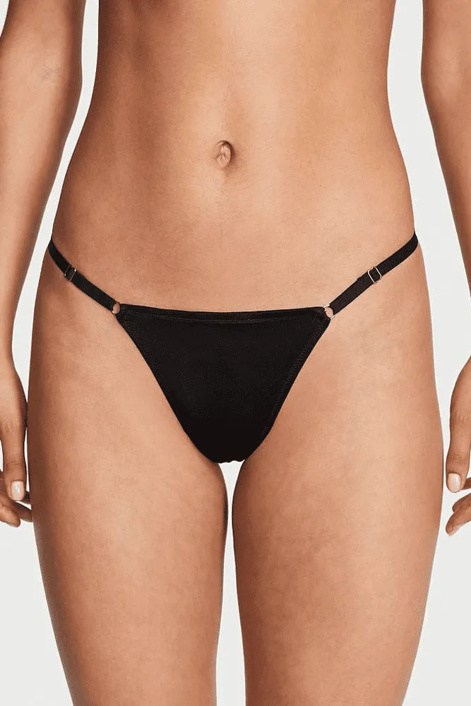 Трусики V-THONG BLACK Victoria`s Secret