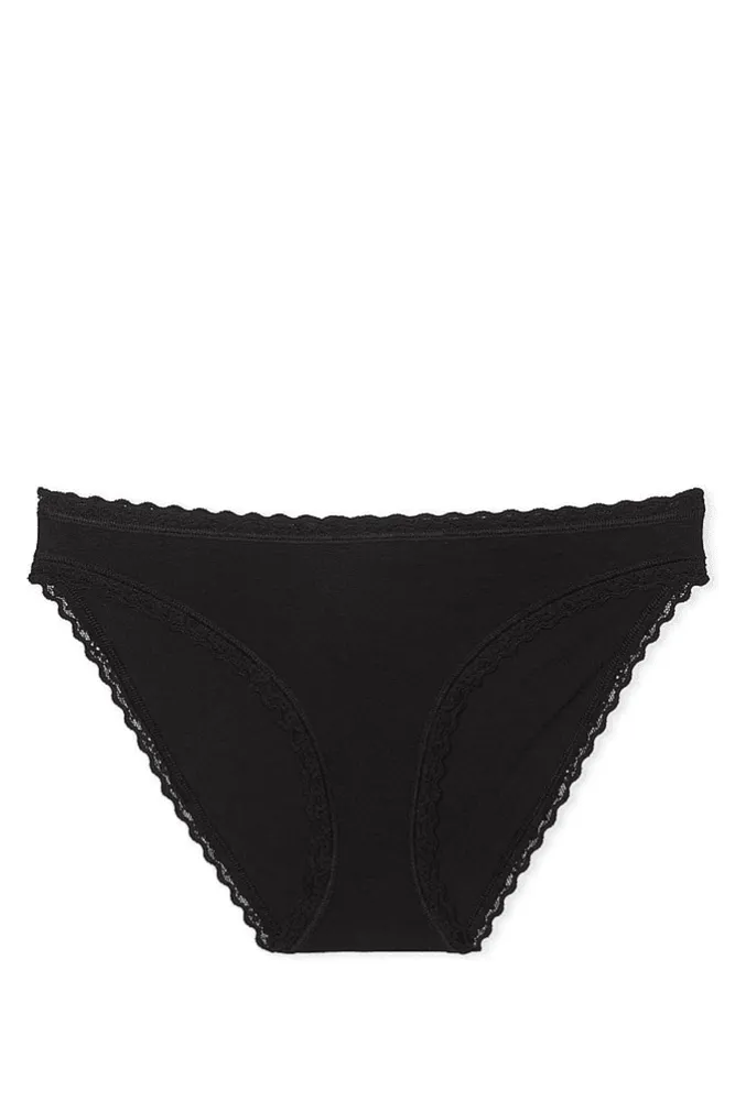 Трусики БАВОВНЯНІ БІКІНІ BLACK Victoria`s Secret