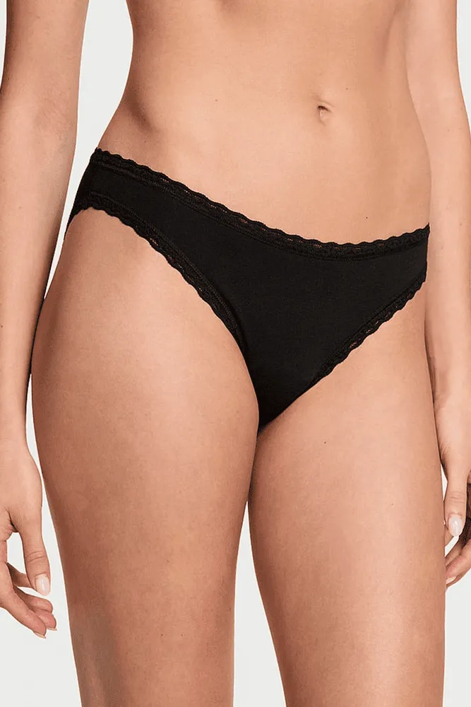 Трусики БАВОВНЯНІ БІКІНІ BLACK Victoria`s Secret