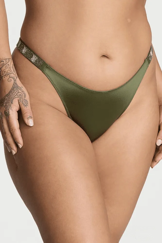 Трусики ЗІ СТРАЗАМИ БРАЗИЛІАНИ KHAKI VS Victoria`s Secret