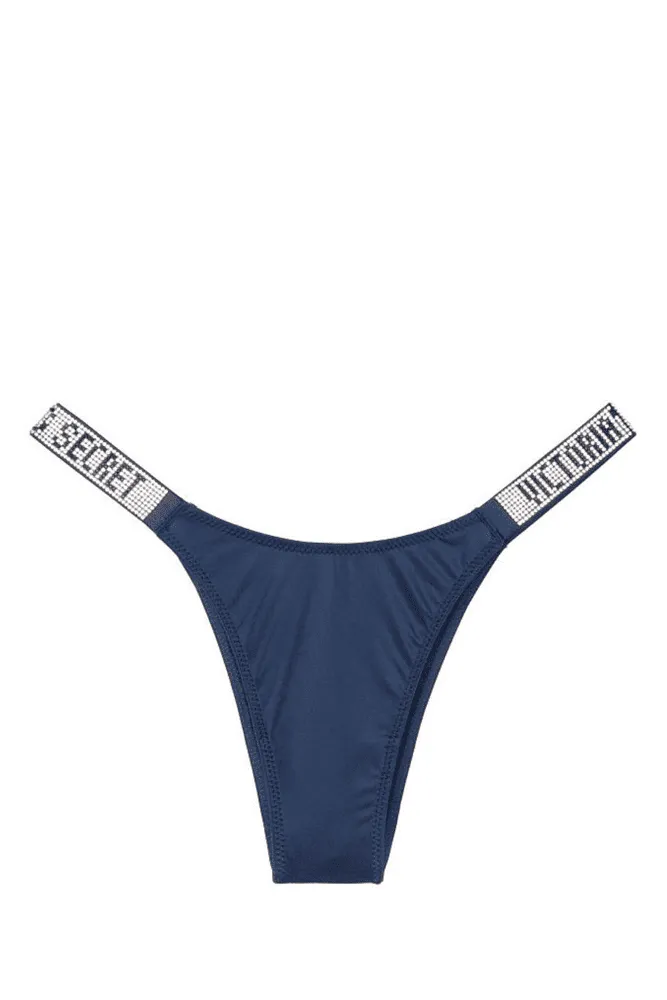 Трусики ЗІ СТРАЗАМИ БРАЗИЛІАНИ NAVY Victoria`s Secret