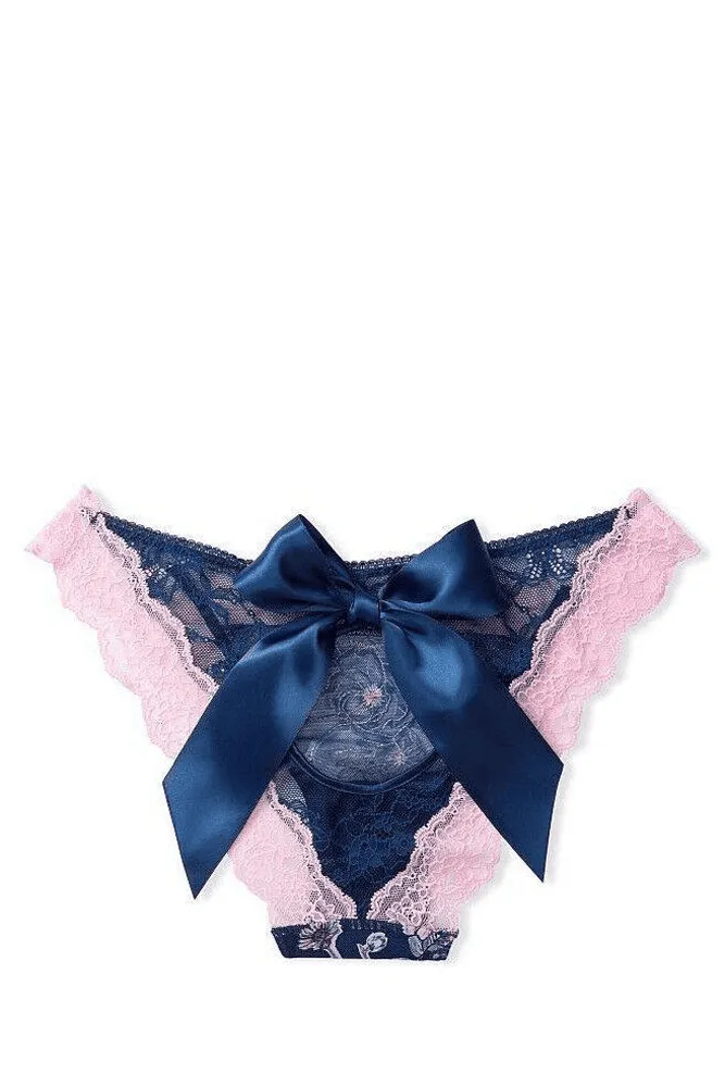 Трусики МЕРЕЖИВНІ ЛЮКС БРАЗИЛІАНИ FLORAL BOW Victoria`s Secret