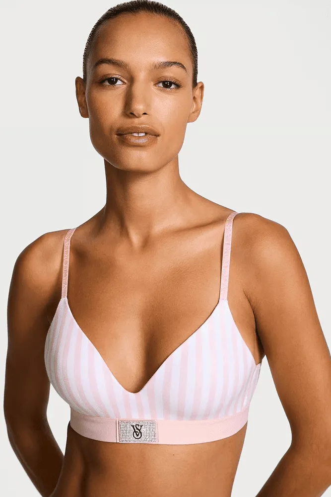 БЮСТГАЛЬТЕР БЕЗ КІСТОЧОК PINK STRIPE EMBL Victoria`s Secret