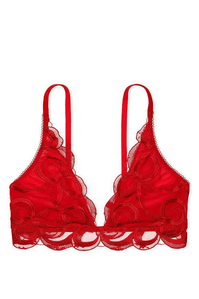 БЮСТГАЛЬТЕР PINK БЕЗ ПУШ-АП RED EMBR BOW Victoria`s Secret