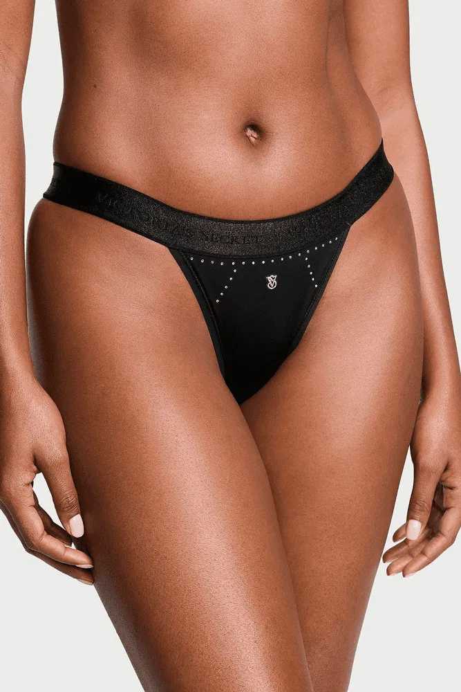 Трусики З РЕЗИНКОЮ БРАЗИЛІАНИ EMBL BLACK Victoria`s Secret