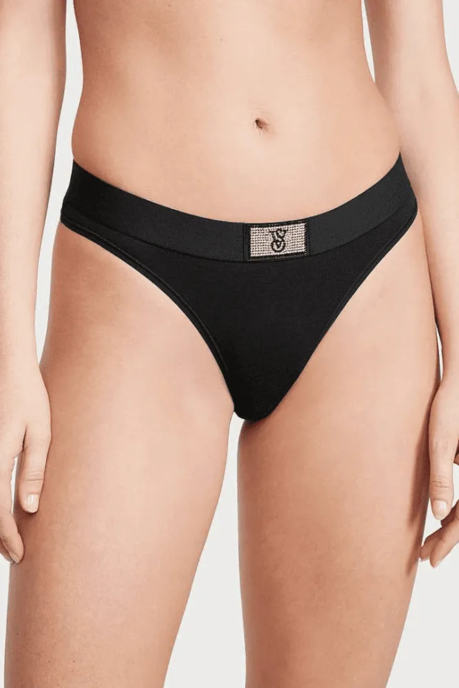 Трусики З РЕЗИНКОЮ СТРІНГИ BLACK EMBL Victoria`s Secret