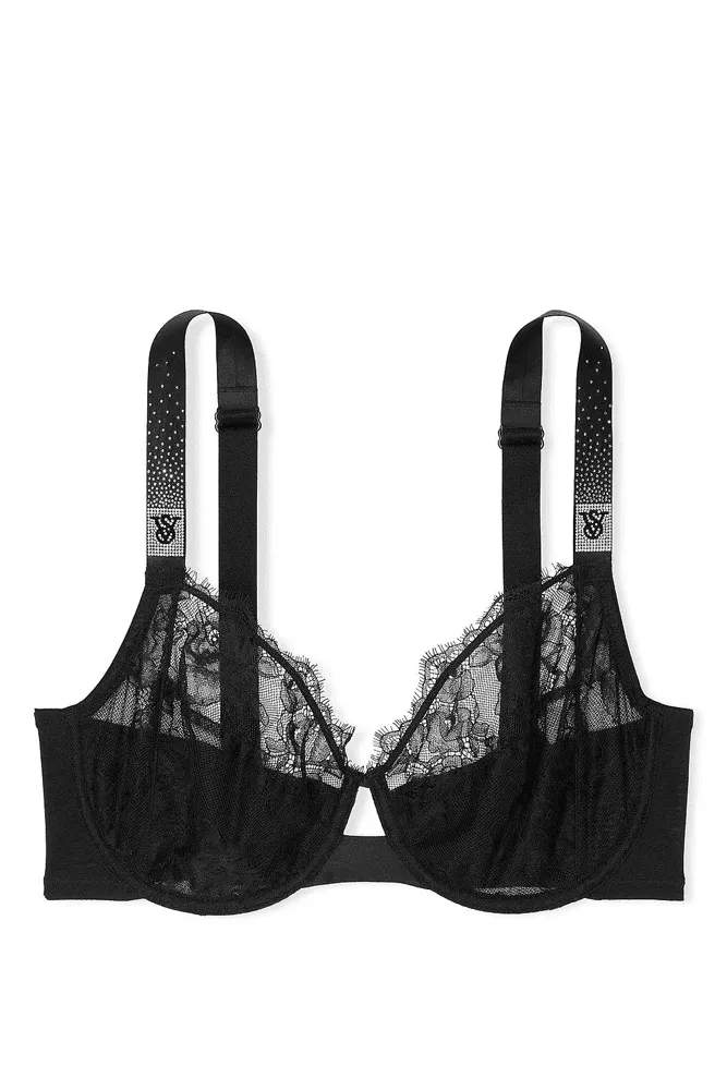 БЮСТГАЛЬТЕР ЗІ СТРАЗАМИ БЕЗ ПУШ-АП BLACK VS OMBRE Victoria`s Secret