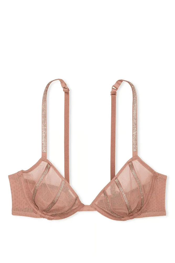 БЮСТГАЛЬТЕР ЗІ СТРАЗАМИ БЕЗ ПУШ-АП CARAMEL LINES Victoria`s Secret