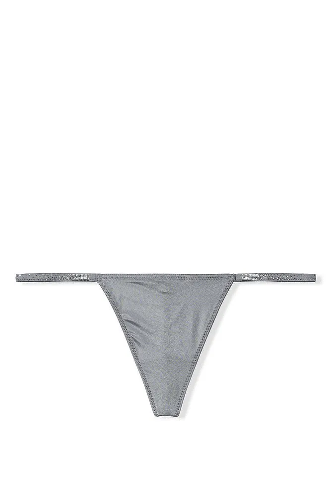 Трусики ЗІ СТРАЗАМИ V-THONG GREY VS OMBRE Victoria`s Secret