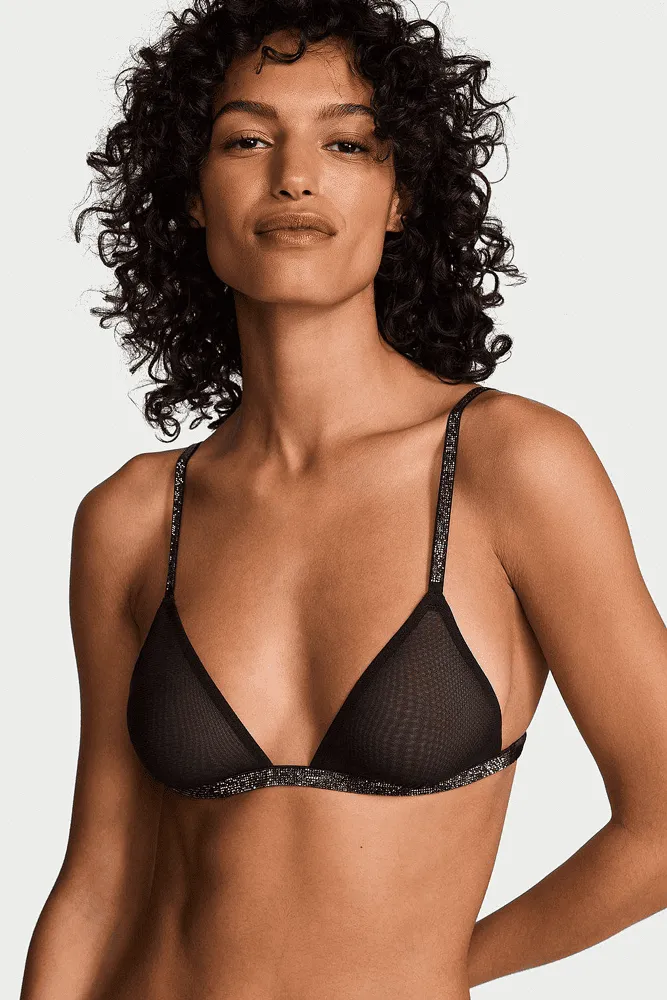 БЮСТГАЛЬТЕР ЗІ СТРАЗАМИ БЕЗ ПУШ-АП DARK BLACK LINES Victoria`s Secret