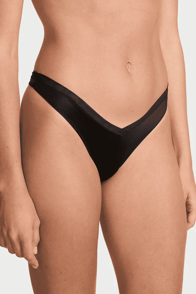 Трусики VERY SEXY HIGH LEG BLACK MESH Victoria`s Secret