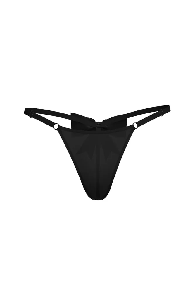 Трусики V-THONG BLACK BOW EMBL Victoria`s Secret