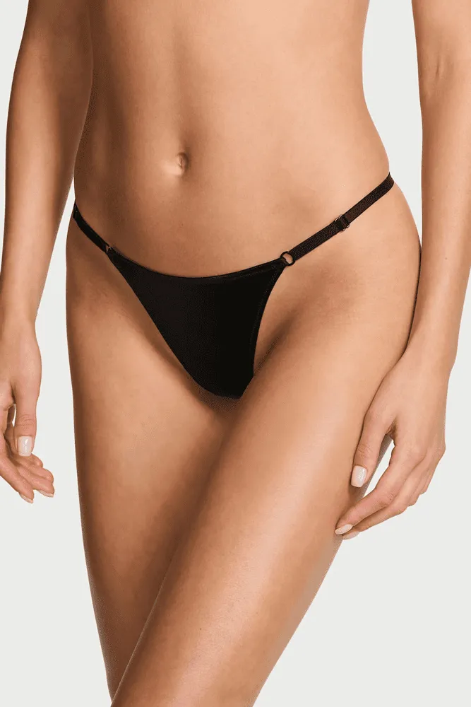 Трусики V-THONG BLACK BOW EMBL Victoria`s Secret