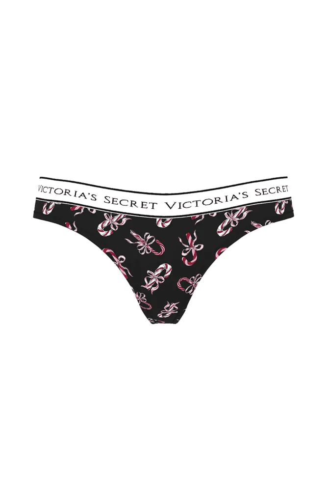 Трусики З РЕЗИНКОЮ СТРІНГИ BLACK CANDY CANE Victoria`s Secret