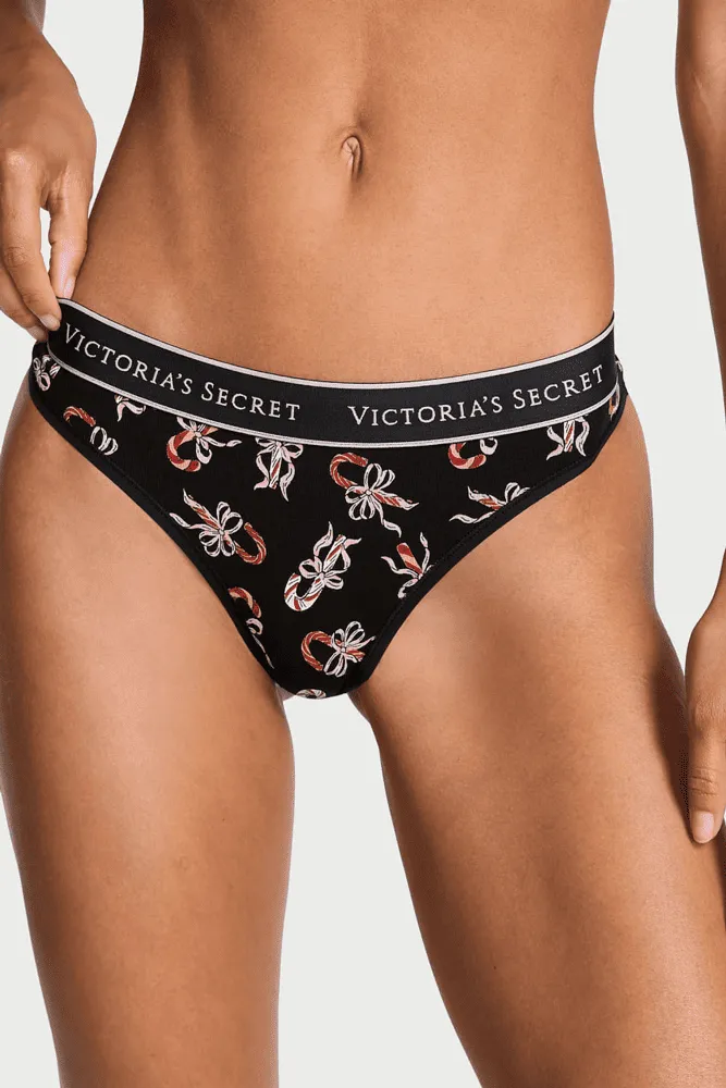 Трусики З РЕЗИНКОЮ СТРІНГИ BLACK CANDY CANE Victoria`s Secret