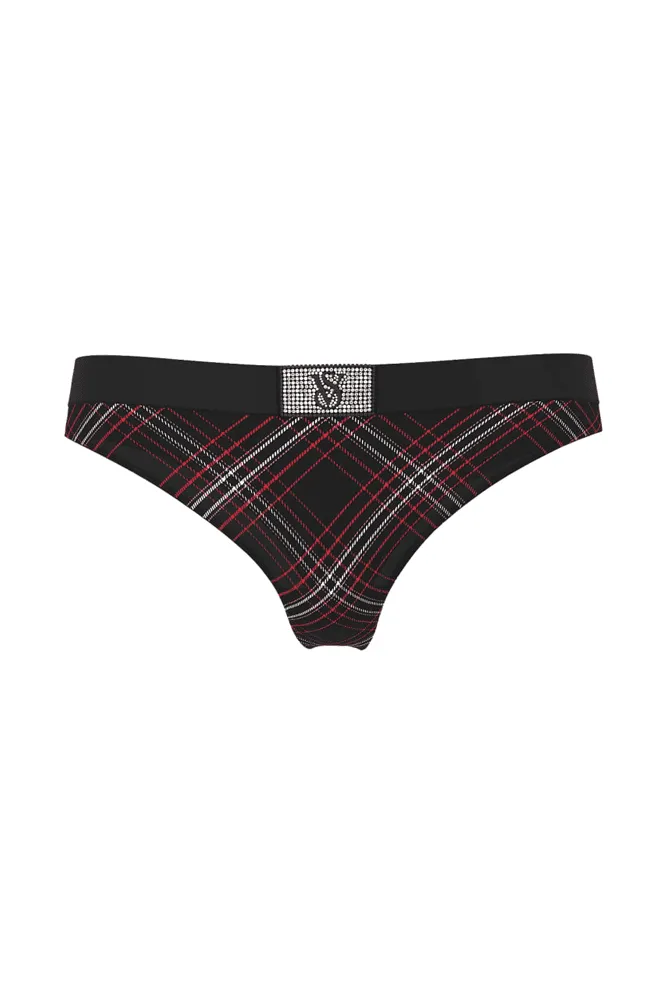 Трусики З РЕЗИНКОЮ СТРІНГИ BLACK EMBL PLAID Victoria`s Secret
