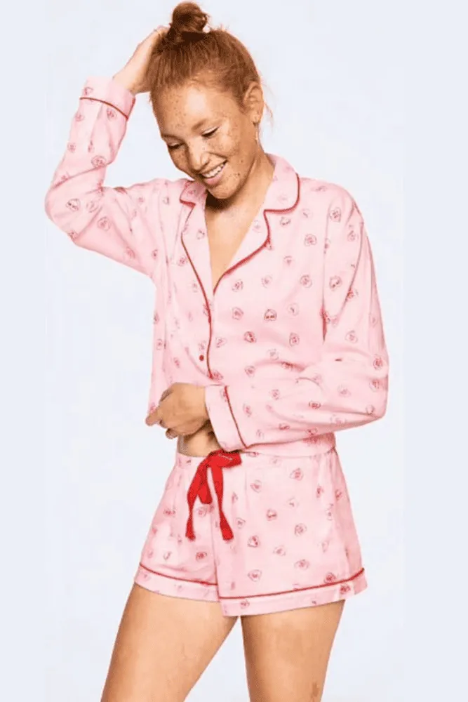 ПІЖАМА БАВОВНА ДОВГА PINK HEARTS TOP Victoria`s Secret