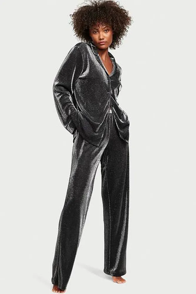 ПІЖАМА САТИН ДОВГА GREY SHIMMER Victoria`s Secret