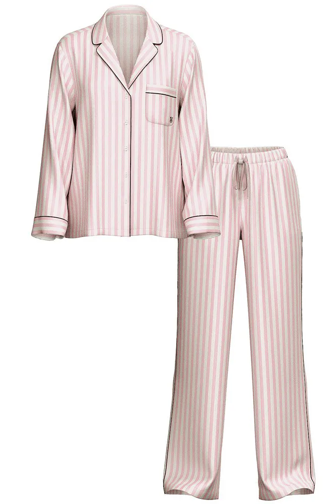 ПІЖАМА САТИН ДОВГА PINK STRIPE Victoria`s Secret
