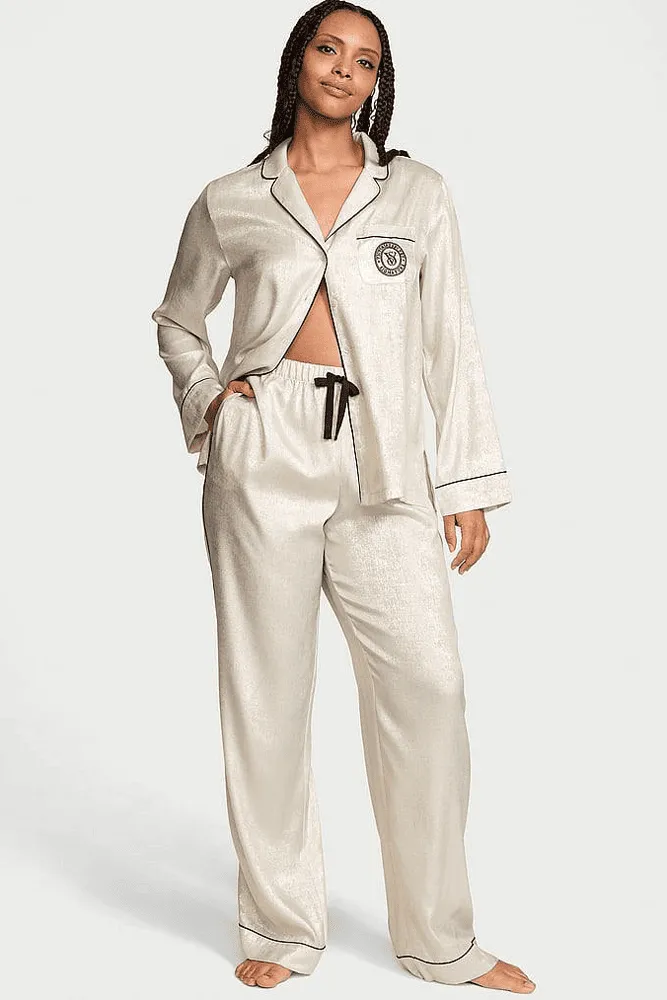 ПІЖАМА САТИН ДОВГА WHITE SHIMMER Victoria`s Secret